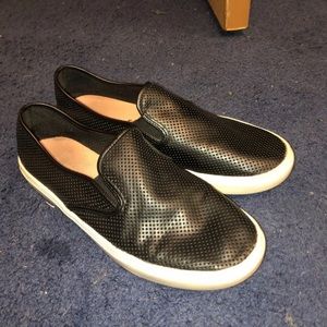 Black slip on sneakers
